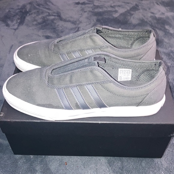 I am selling a pre-owned gray Adidas slip on sneakers - Picture 2 of 5